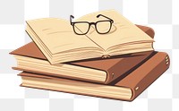 PNG Publication glasses reading book. 