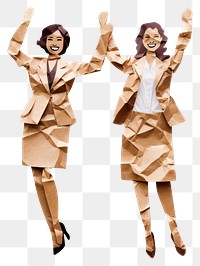PNG Smiling women paper white background. AI generated Image by rawpixel.