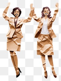 PNG Smiling women paper  