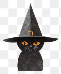 PNG Craft black hat cat. AI generated Image by rawpixel.