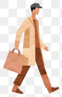 PNG Shopping coat bag consumerism. AI generated Image by rawpixel.
