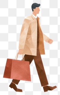 PNG Shopping adult bag man. 