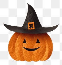 PNG Halloween pumpkin craft hat. 