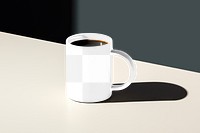 Coffee mug, png transparent mockup