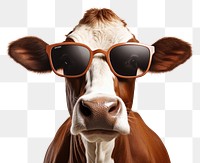 PNG Sunglasses cow livestock mammal. 