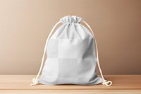 Pull string bag png, transparent mockup