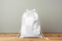 Pull string bag png, transparent mockup