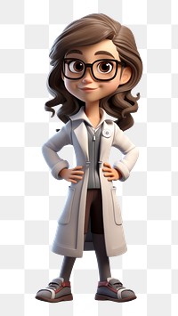 PNG  Overcoat cartoon stethoscope publication. AI generated Image by rawpixel.