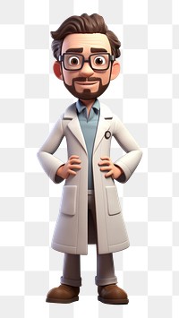 PNG  Overcoat cartoon stethoscope technology. AI generated Image by rawpixel.