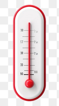 PNG  Thermometer red white background temperature. AI generated Image by rawpixel.