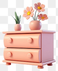 PNG Flower furniture dresser drawer. 