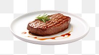 PNG Steak plate beef meat. AI generated Image by rawpixel.