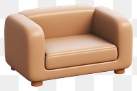 PNG Furniture armchair brown couch. 