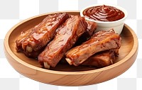 PNG Ribs ketchup sauce plate. 