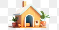 PNG Cartoon home pet architecture. 