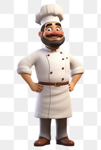 PNG Cartoon chef white background nutcracker. AI generated Image by rawpixel.