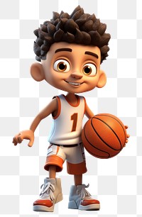 PNG Basketball cartoon sports white background. AI generated Image by rawpixel.