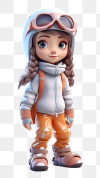 PNG Cartoon doll cute snow. 