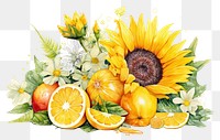 PNG Sunflower fruit grapefruit lemon. AI generated Image by rawpixel.
