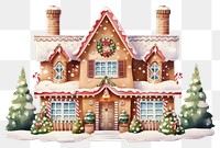 PNG Christmas gingerbread house confectionery