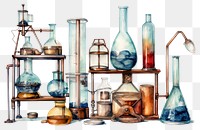 PNG Science glass white background arrangement. 