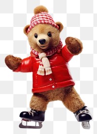 PNG Christmas footwear cute bear transparent background