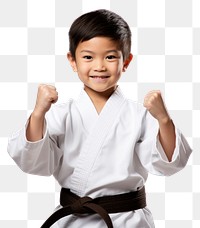 PNG Smiling karate sports child transparent background