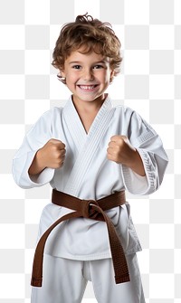 PNG Smiling karate sports child transparent background