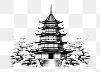 PNG Architecture building drawing pagoda. 