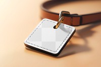 Pet tag, png transparent mockup