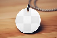 Necklace pendant, png transparent mockup