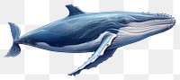 PNG Whale animal mammal fish, digital paint illustration.