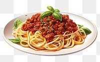 PNG Spaghetti pasta sauce plate. 