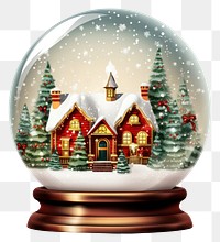 PNG Christmas sphere globe snow. 