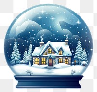 PNG Christmas snow sphere blue. 