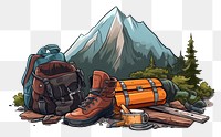 PNG Footwear backpack outdoors nature. AI generated Image by rawpixel.