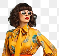 PNG Fashion individuality sunglasses hairstyle. 