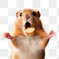 PNG Hamster portrait animal mammal transparent background
