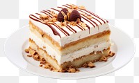 PNG Cake dessert cream plate. AI generated Image by rawpixel.