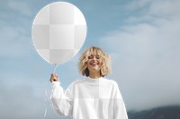 Sweaters balloon png, transparent mockup