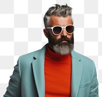 PNG Sunglasses portrait adult beard. AI generated Image by rawpixel.
