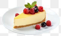 PNG Cheesecake dessert plate food. AI generated Image by rawpixel.