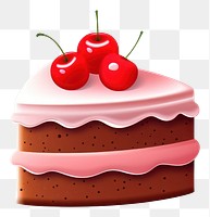 PNG  Cake dessert cherry fruit. AI generated Image by rawpixel.