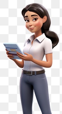 PNG Computer portrait looking female. 