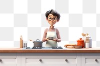 PNG Food kitchen cartoon cook. AI generated Image by rawpixel.