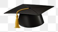 PNG Graduation black transparent background intelligence. AI generated Image by rawpixel.