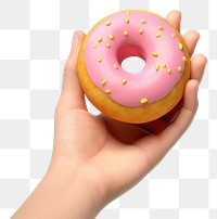 PNG Donut holding food hand. 