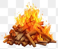 PNG Bonfire white background fireplace firewood. 