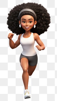 PNG Exercising cartoon adult woman. AI generated Image by rawpixel.