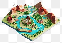 PNG Cartoon map landscape outdoors. 